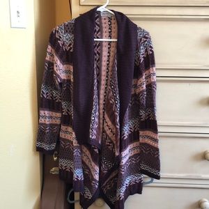 Crochet open front cardigan